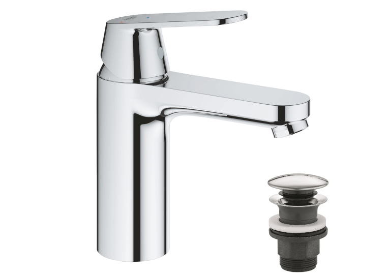 Однорычажный смеситель для раковины Grohe Eurosmart Cosmopolitan M-Size нажимной донный клапан (23928000)