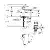 Однорычажный смеситель для раковины Grohe Eurosmart Cosmopolitan M-Size нажимной донный клапан (23928000)