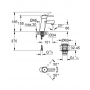 Одноважільний змішувач для раковини Grohe Concetto S-Size + нажимний донний клапан (23931001)