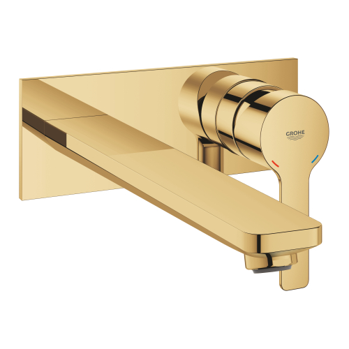 Змішувач для раковини Grohe Lineare на два отвори L-Size (23444GL1). Золото