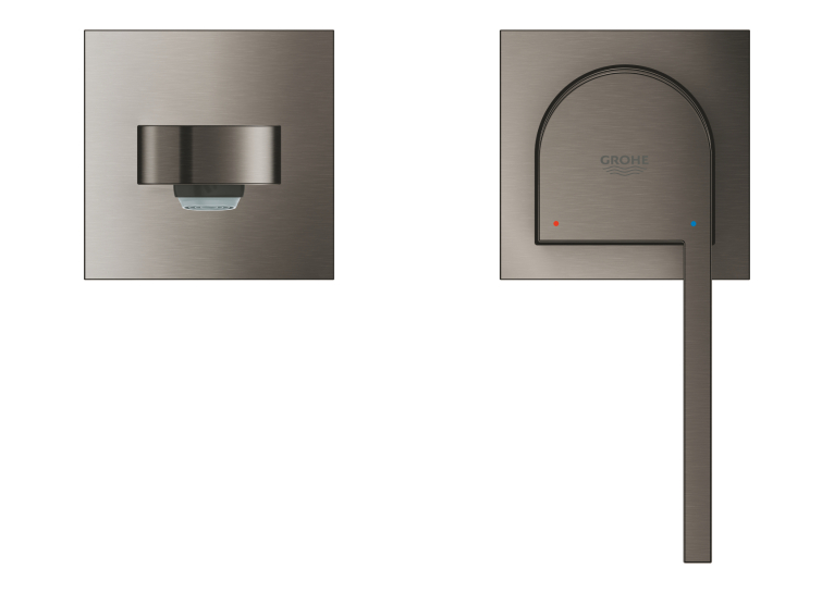 Смеситель для раковины Grohe Plus на 2 отверстия, M-Size (29303AL3) Графит матовый