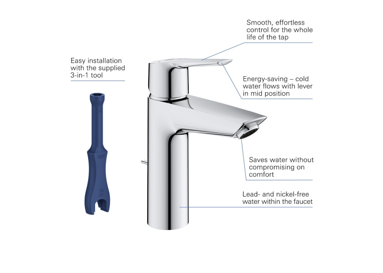 Однорычажный смеситель для раковины Grohe Start M-Size (23552002)