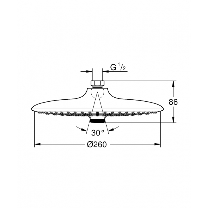 Верхній душ Grohe Euphoria 260, 3 режими струменя (26455000)