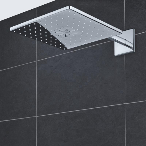 Верхний душ Grohe Rainshower 310 SmartActive Cube с душевым кронштейном 430 мм, 2 режима (26479000)
