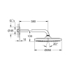 верхний душ Grohe Tempesta 250 с кронштейном к стене (26663000)
