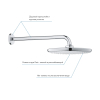 верхний душ Grohe Tempesta 250 с кронштейном к стене (26663000)