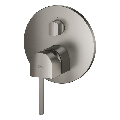Однорычажный смеситель Grohe Plus с переключателем на 3 положения (24093AL3) Графит матовый