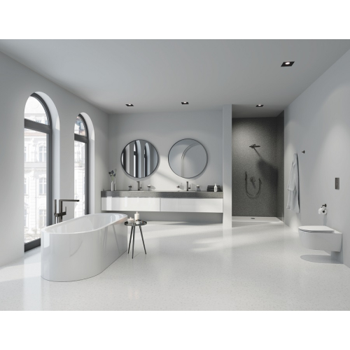 Однорычажный смеситель Grohe Plus с переключателем на 3 положения (24093AL3) Графит матовый
