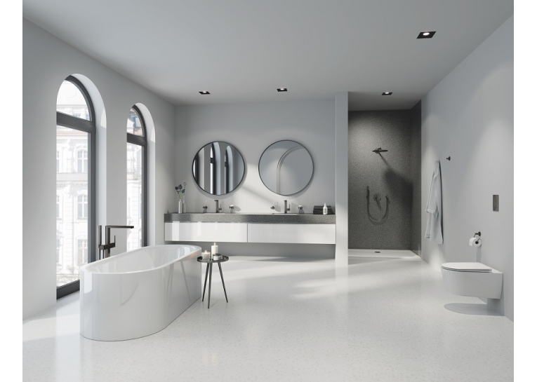 Змішувач одноважільний Grohe Plus з перемикачем на 3 положення (24093AL3) Графіт матовий