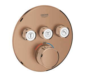Термостат прихованого Grohe Grohtherm SmartControl монтажу на 3 виходи (29121DL0) Бронза матова