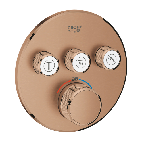 Термостат скрытого Grohe Grohtherm SmartControl монтажа на 3 выхода (29121DL0) Бронза матовая