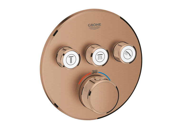 Термостат прихованого Grohe Grohtherm SmartControl монтажу на 3 виходи (29121DL0) Бронза матова