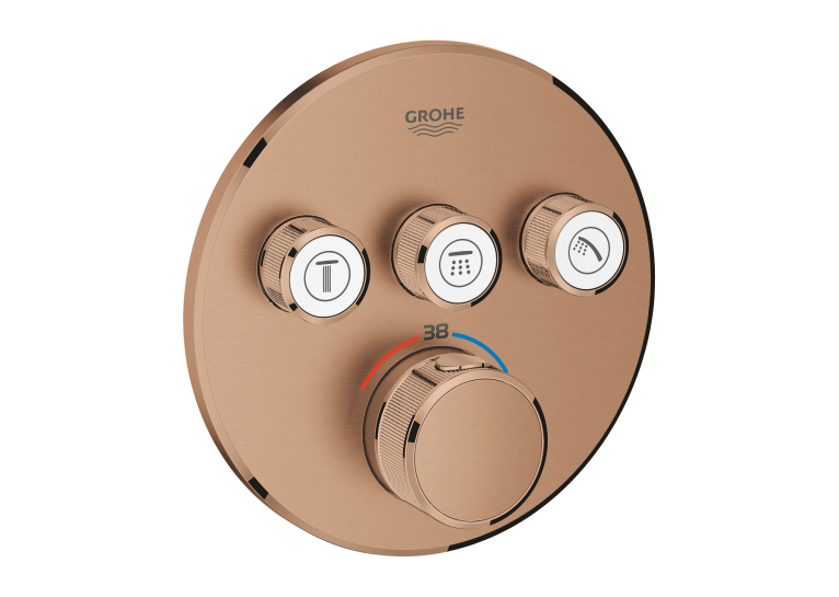 Термостат прихованого Grohe Grohtherm SmartControl монтажу на 3 виходи (29121DL0) Бронза матова