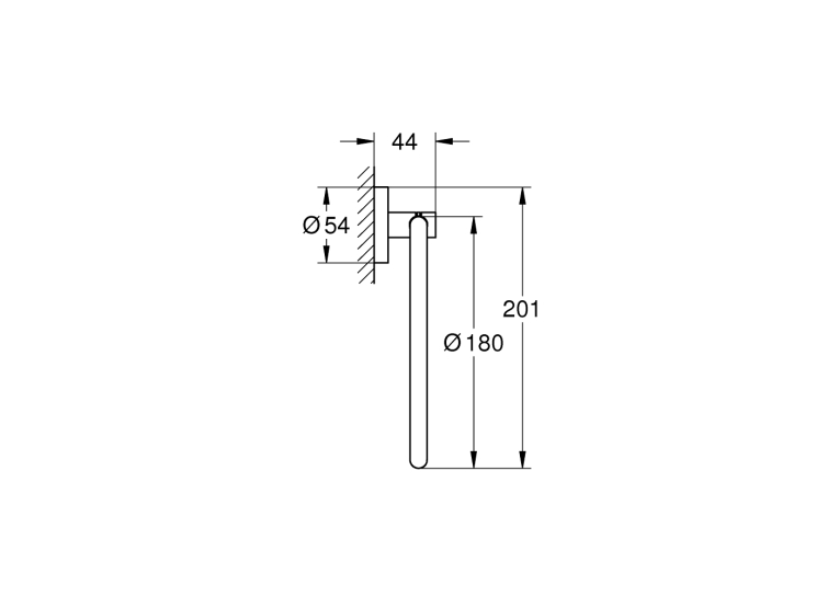 Кільце для рушника Grohe Essentials (40365AL1) Графіт матовий