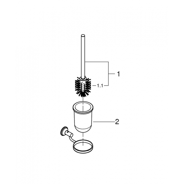 Туалетна щітка у комплекті Grohe Essentials Authentic (40658001)