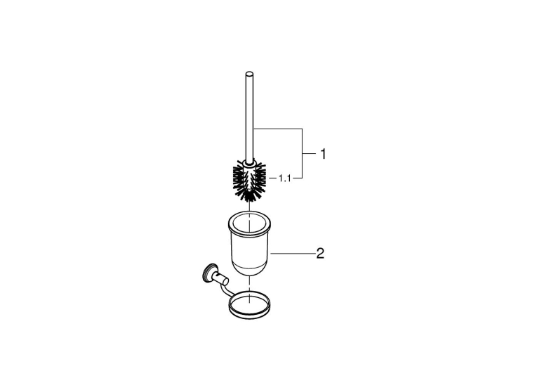 Туалетна щітка у комплекті Grohe Essentials Authentic (40658001)