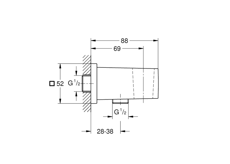Подключение душевого шланга Grohe Euphoria Cube (26370AL0)