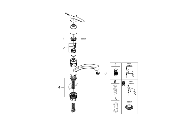 Однорычажный смеситель для мойки Grohe StartEco (31685000)