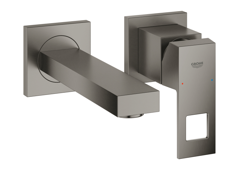 Змішувач для раковини Grohe Eurocube на 2 отвори S-Size (19895AL0) Графіт матовий