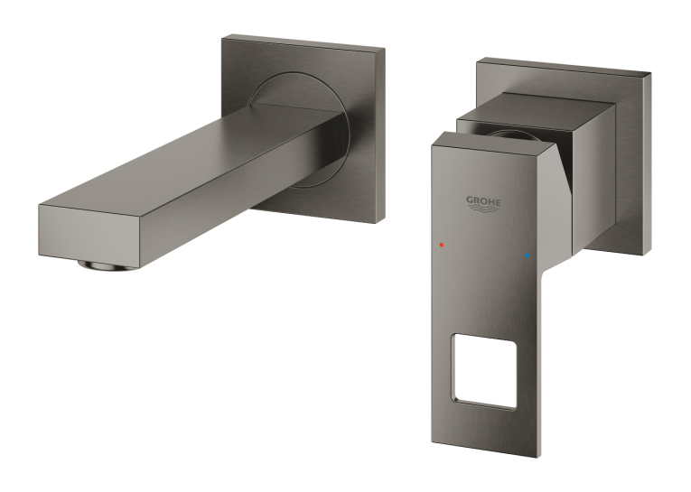 Змішувач для раковини Grohe Eurocube на 2 отвори S-Size (19895AL0) Графіт матовий