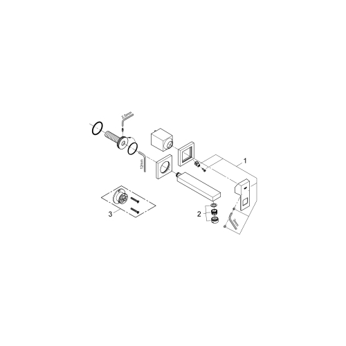 Змішувач для раковини Grohe Eurocube на 2 отвори S-Size (19895AL0) Графіт матовий