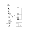 Однорычажный смеситель для раковины Grohe BauLoop New M-Size + нажимной донный клапан (23886001)