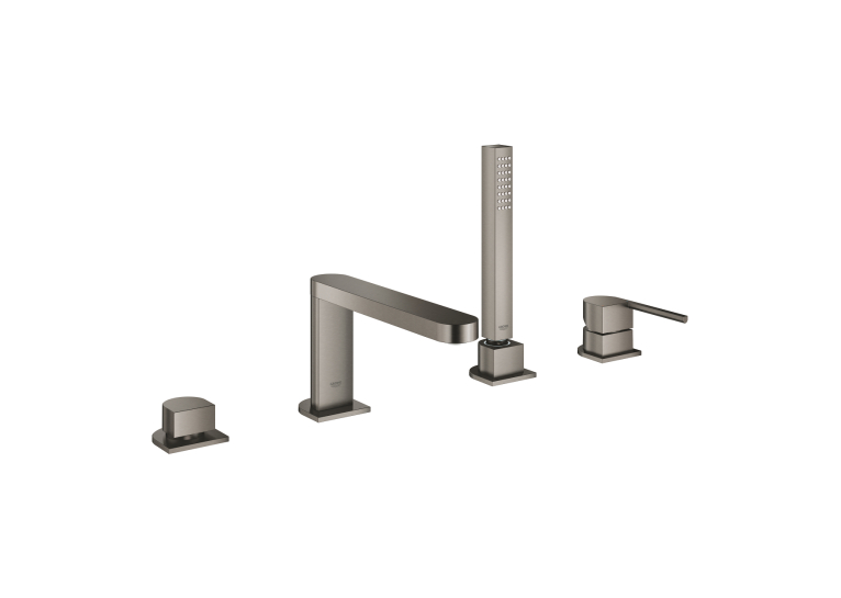 Одноважільний змішувач для ванни на 4 отвори Grohe Plus (29307AL3) Графіт матовий