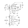 Однорычажный смеситель для ванны Grohe Wave (32286001)