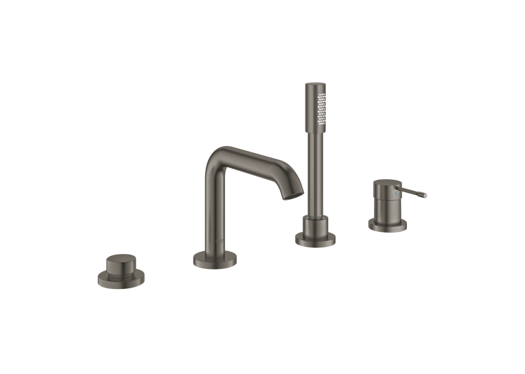 Одноважільний змішувач для ванни на 4 отвори Grohe Essence (25251AL1) Графіт матовий