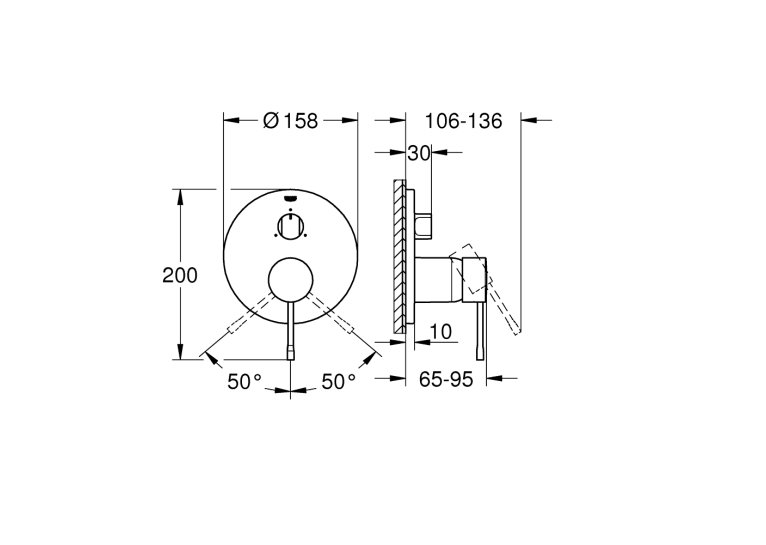 Одноважільний змішувач Grohe Essence на 3 виходи (24169GL1) Золото
