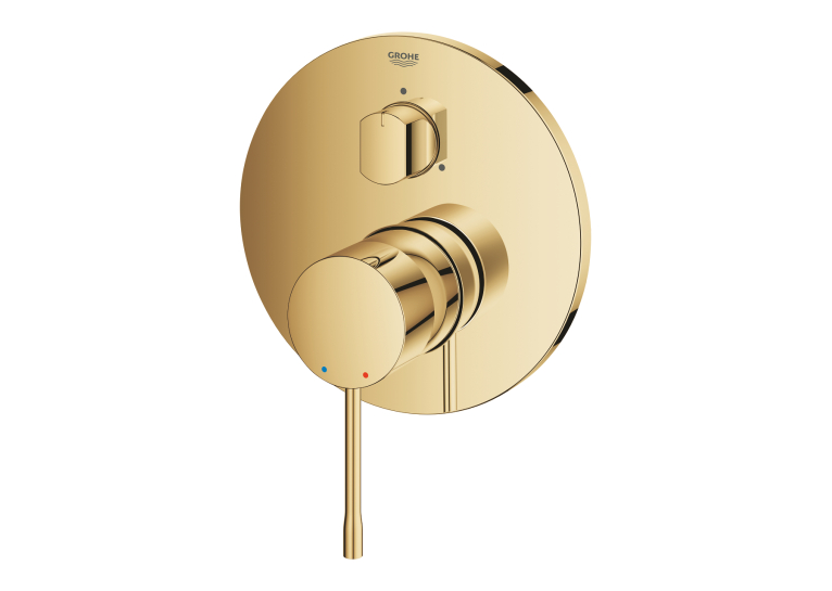 Одноважільний змішувач Grohe Essence на 3 виходи (24169GL1) Золото