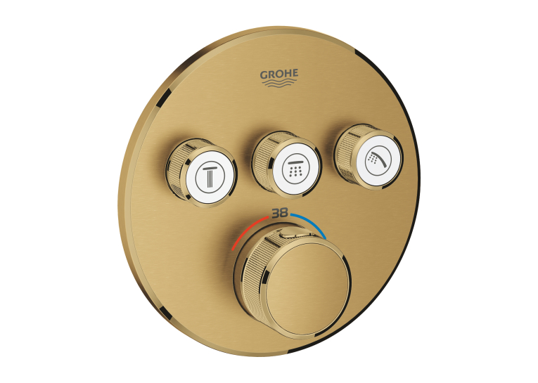 Термостат прихованого Grohe Grohtherm SmartControl монтажу на 3 виходи (29121GN0) Золото матове