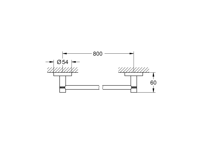 Тримач для банного рушника 800 мм Grohe Essentials (40386DC1)