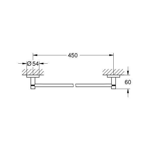 Держатель для банного полотенца Grohe Essentials 500 мм (40688DL1)