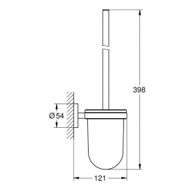 Туалетна щітка в комплекті Grohe Essentials (40374GN1) Золото матове