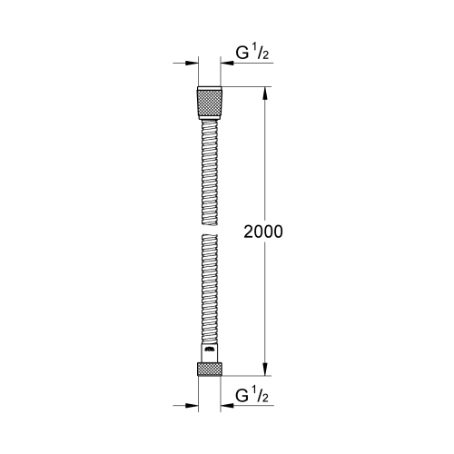 Металлический душевой шланг Grohe Rotaflex Metal Longlife 2000мм (28145001)