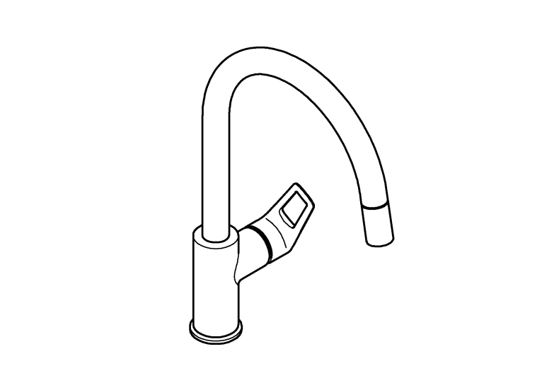 Одноважільний змішувач для кухні Grohe BauLoop New (30543000)