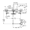 Смеситель для раковины Grohe Essence на 3 отверстия M-Size (20296001)