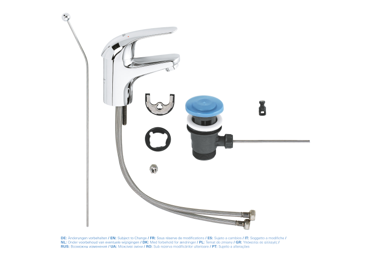 Однорычажный смеситель для раковины Grohe Euroeco S-Size (23262000)