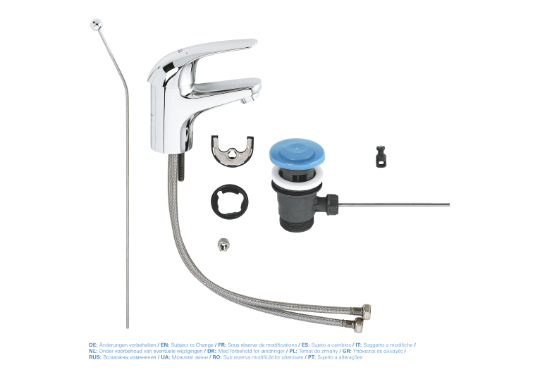 Однорычажный смеситель для раковины Grohe Euroeco S-Size (23262000)