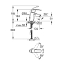 Однорычажный смеситель для раковины Grohe Eurosmart S-Size, цепочка (33188002)