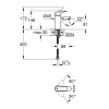 Однорычажный смеситель для раковины Grohe BauFlow S-Size (23752000)