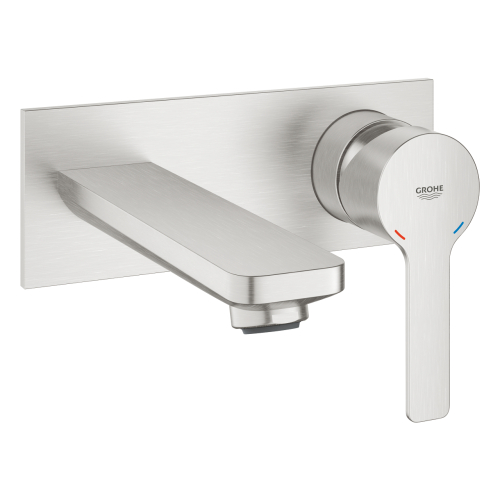 Змішувач для раковини Grohe Lineare на 2 отвори M-Size (19409DC1) Сталь