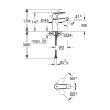 Однорычажный смеситель для раковины Grohe BauEdge New S-Size без донного клапана (23330001)