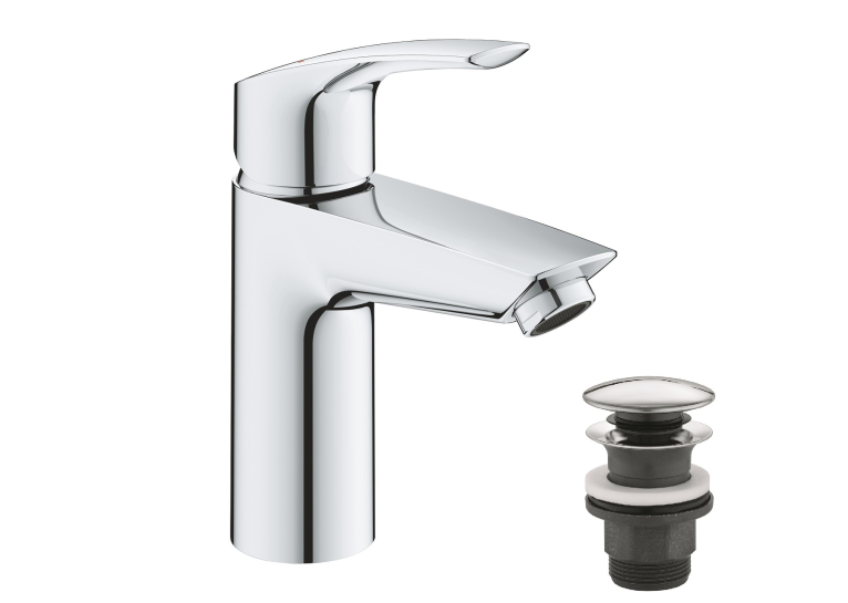 Одноважільний змішувач для раковини Grohe Eurosmart New S-Size з термостатичним захистом (23988003)