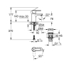 Одноважільний змішувач для раковини Grohe QuickFix Get S-Size (23586LS0)