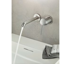 Змішувач для раковини Grohe Essence на 2 отвори L-Size (29193DC1) Сталь