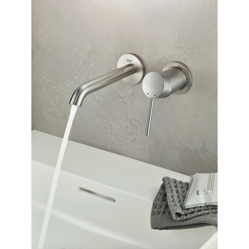 Смеситель для раковины Grohe Essence на 2 отверстия L-Size (29193DC1) Сталь