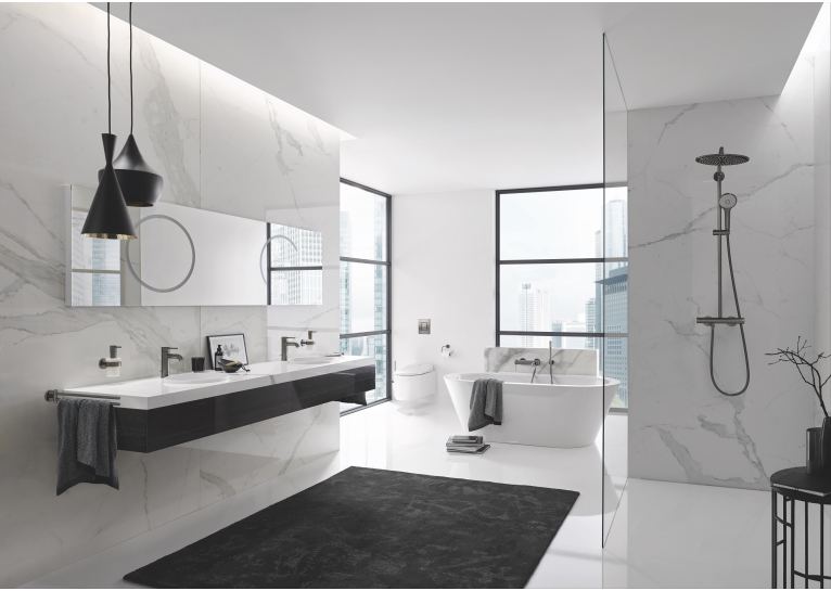 Одноважільний змішувач для раковини Grohe Essence S-Size (24171AL1) Графіт матовий
