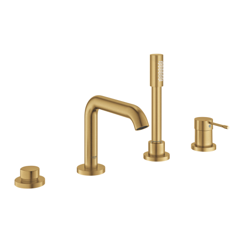 Одноважільний змішувач для ванни на 4 отвори Grohe Essence (25251GN1) Золото матове